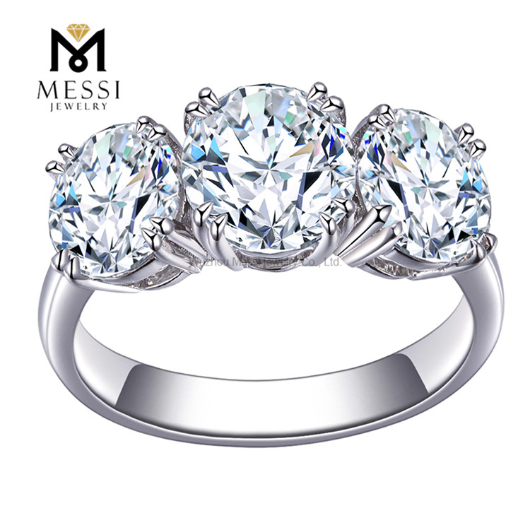 Bague de fiançailles en diamant en or blanc 18 carats bague de fiançailles en diamant personnalisée