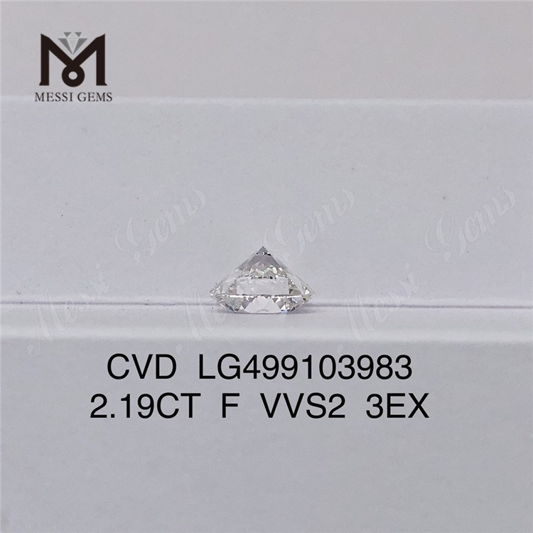 2.19CT F VVS2 3EX CVD diamant cultivé en laboratoire