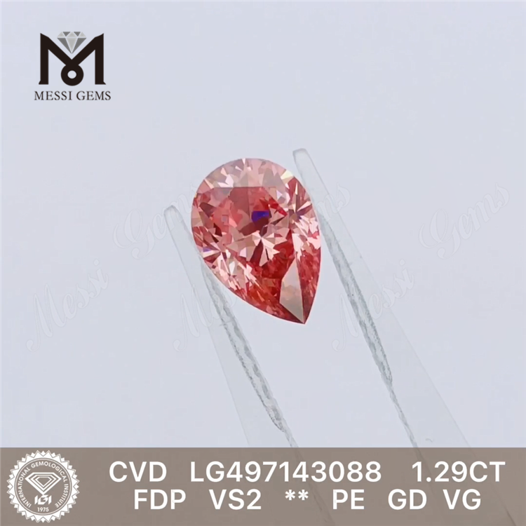 1.29CT FDP VS2 PE GD VG diamant cultivé en laboratoire CVD LG497143088