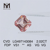 2.02CT FANCY DEEP PINK VS1 AS VG VG diamant de laboratoire CVD LG497143084