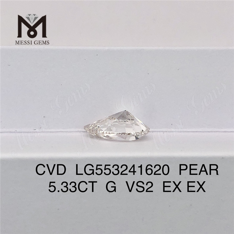 Diamant CVD 5.33CT G VS2 EX EX diamant cultivé en laboratoire de bonne qualité en vente