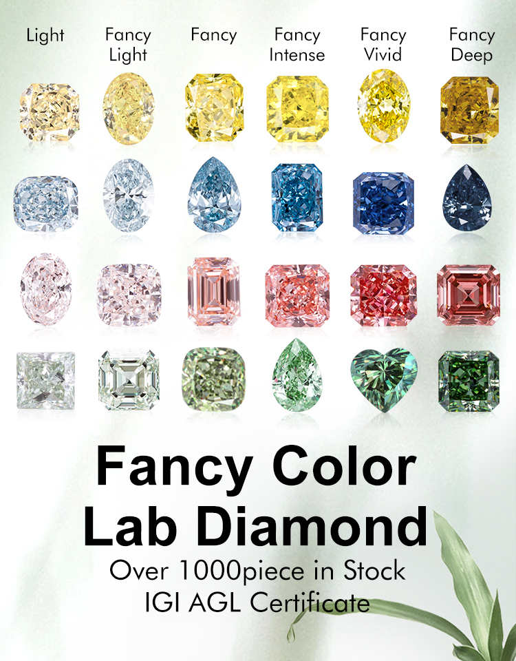 diamant de laboratoire de couleur fantaisie