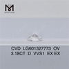Diamant de laboratoire cvd ovale 3,18 CT D VVS1 LG601327773 丨 Messigems