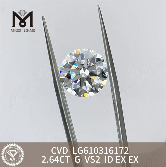 Diamants de laboratoire au meilleur prix de 2,64 CT G VS2 CVD Luxe abordable avec IGI LG610316172丨Messigems
