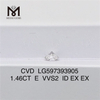 Diamant cvd cultivé en laboratoire 1,46 CT E VVS2 ID EX EX pour des designs époustouflants LG597393905 
