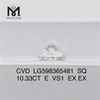 Diamant CVD cultivé en laboratoire 10,33 CT E VS1 EX EX SQ pour achat en gros, votre avantage concurrentiel LG598365481 