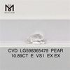 10.89CT E VS1 EX EX PEAR Diamants créés par l\'homme en vrac CVD LG598365479丨Messigems