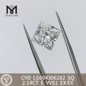 2.14CT E VVS1 SQ cvd diamant Choix durables LG604306282丨Messigems