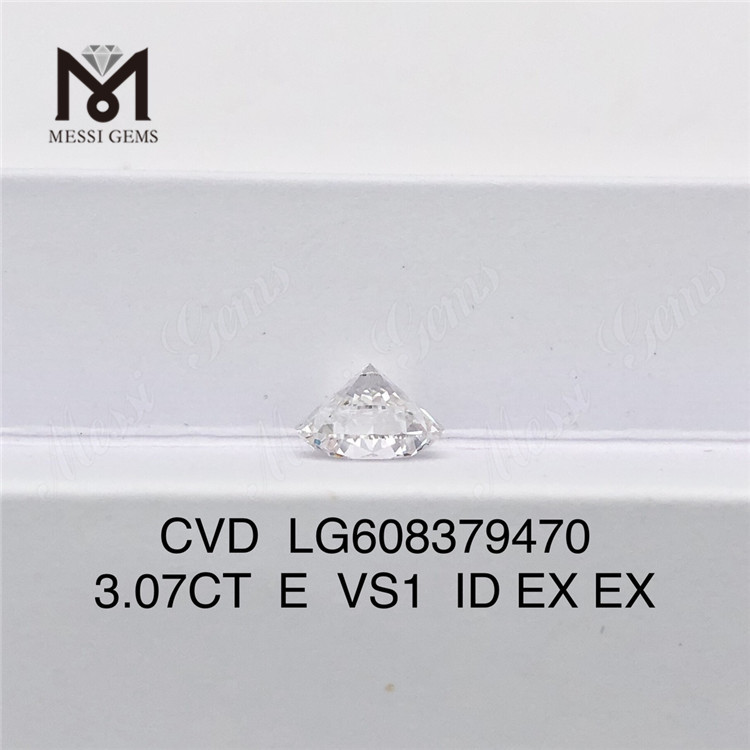 3.07CT E VS1 RD Diamant synthétique cvd 3ct LG608379470 pour paramètres personnalisés 丨 Messigems 