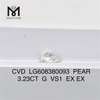 Certificat igi de 3,23 ct pour diamant VS Qualité Diamants CVD abordables pour les créateurs de bijoux 丨 Messigems LG608380093