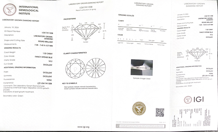 diamants de laboratoire certifiés vs2
