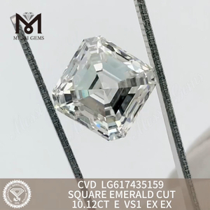 10.12CT E VS1 SQUARE EMERALD CUT acheter cvd diamant Qualité Investissement 丨 Messigems CVD LG617435159