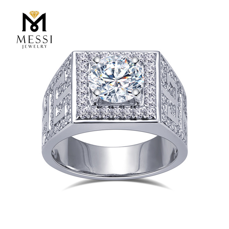 Bague de fiançailles en diamant de laboratoire de mariage pour hommes en alliance 10 carats pour hommes 丨Messijewelry