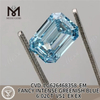 Diamants de culture en laboratoire taille émeraude bleue 6,02 ct VS1 CVD LG626468358 丨 Messigems 