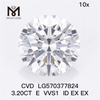 3.20CT E VVS1 ID EX EX Diamant synthétique 3 carats