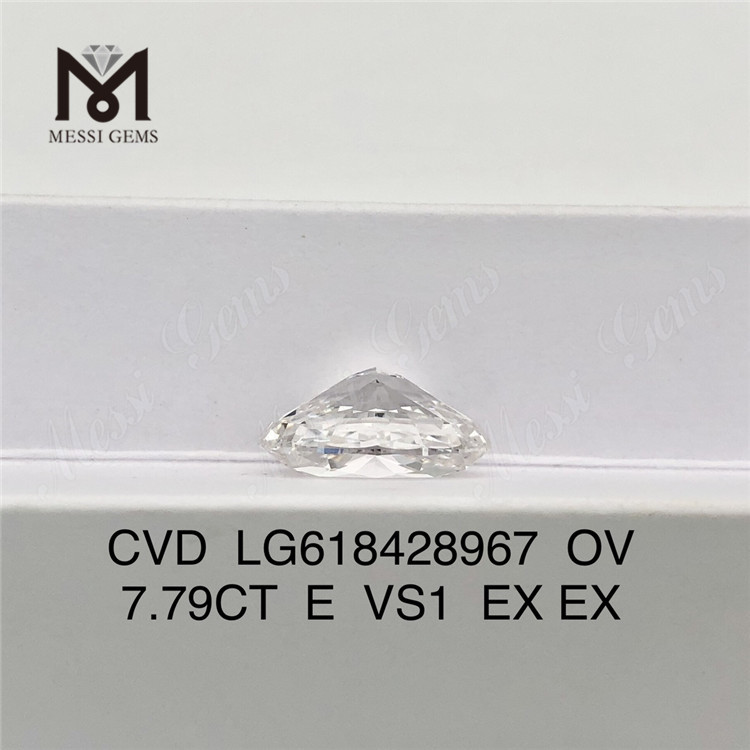 Diamants de laboratoire synthétiques 7,79 CT E VS1 OV - Messigems CVD LG618428967