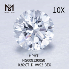 0.82CT Round D VVS2 3EX diamant en vrac fabriqué en laboratoire 