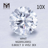 0.865CT RD blanc VVS2 3EX diamants produits en laboratoire