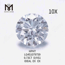 0.73CT d diamant fabriqué en laboratoire en vrac par rapport au prix du diamant synthétique