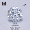1,57 carat D VVS1 Diamants ronds IDEAL Cut de laboratoire HPHT