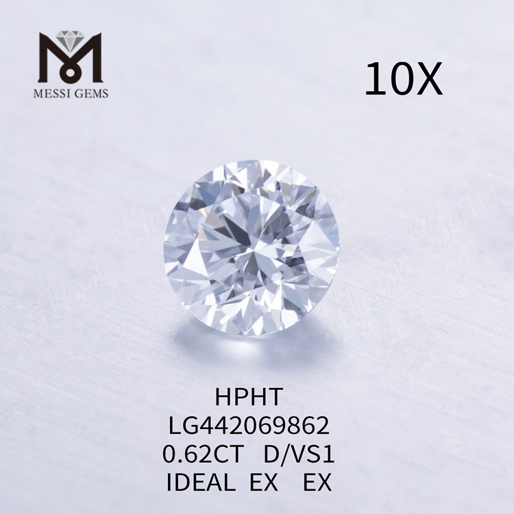 D VS1 Round 0.62CT Lab Grown Diamond IDEAL Cheap Man Made Diamond