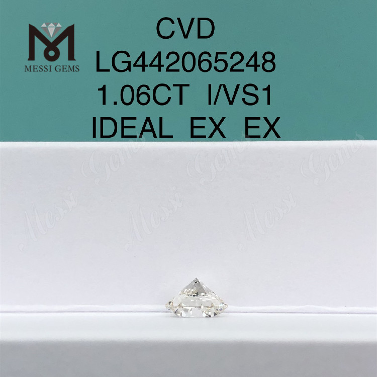 1,06 carat I VS1 Diamant rond cultivé en laboratoire CVD