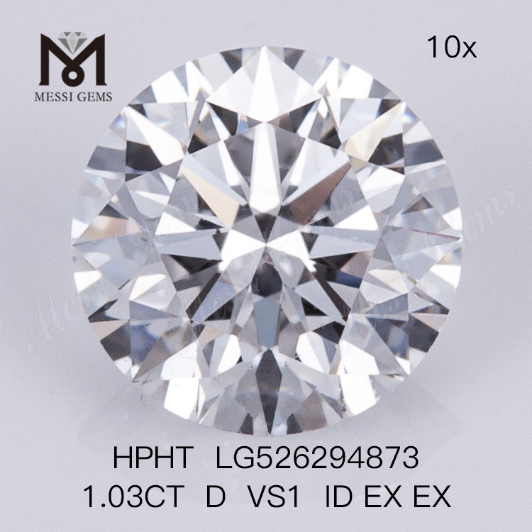 1.03CT D VS1 ID EX EX diamants de laboratoire igi ronds HPHT