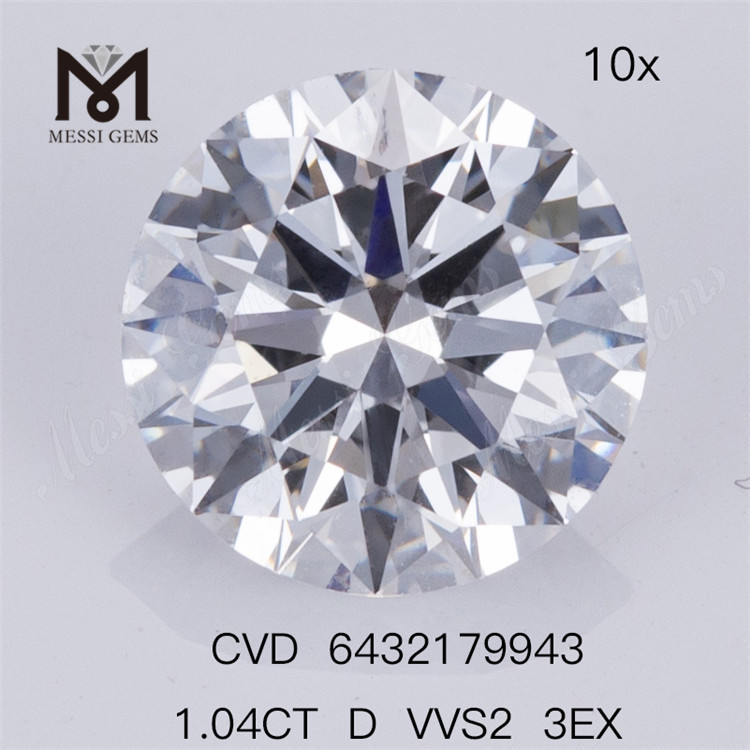 1.04CT D VVS2 3EX rond diamant de laboratoire CVD IGI