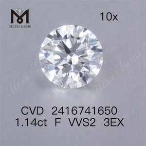 1.14ct F lab diamant VVS 3EX cvd diamant en vente