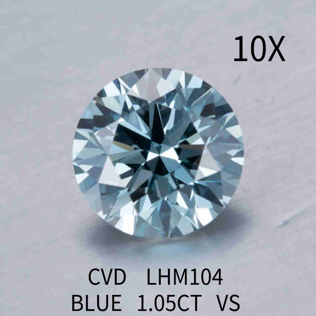 diamants de laboratoire bleu