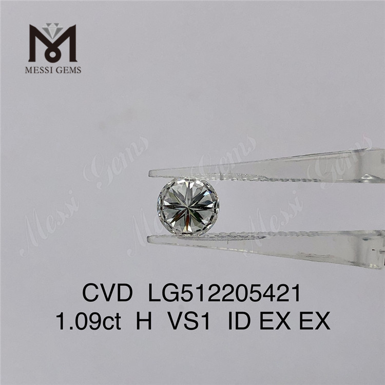1.09ct H diamant de laboratoire vs prix d\'usine de diamant cvd en vrac