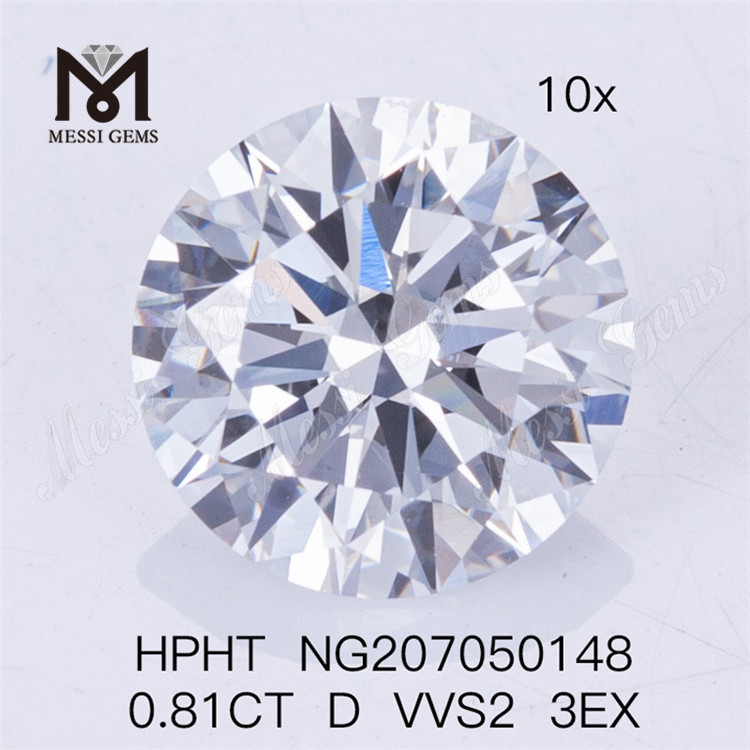 HPHT 0.81CT D VVS2 3EX RD Diamants cultivés en laboratoire