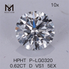 Diamant de laboratoire HPHT 0.62CT D VS1 5EX diamant fabriqué par l\'homme