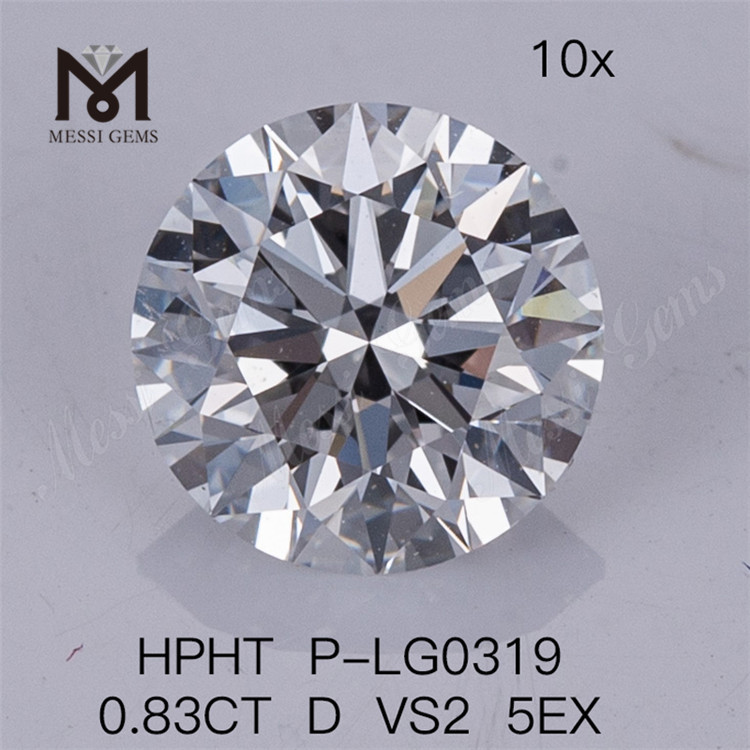 0.83CT HPHT Lab Diamond D VS2 5EX Diamants de laboratoire en vrac 
