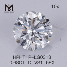 Diamant de laboratoire HPHT 0.68CT D VS1 5EX Diamants cultivés en laboratoire