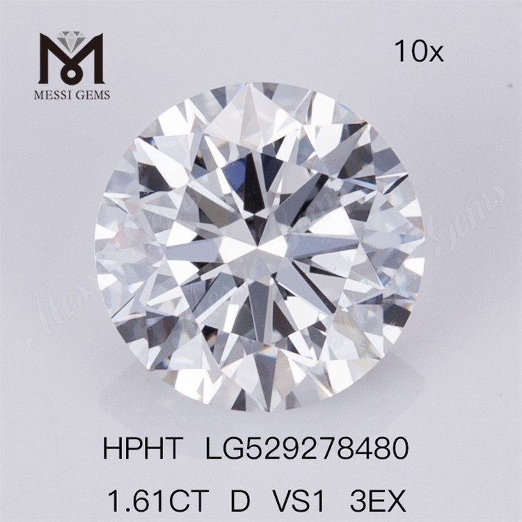 1.61CT D VS1 3EX RD meilleur prix d'usine de diamants créés par un laboratoire en ligne