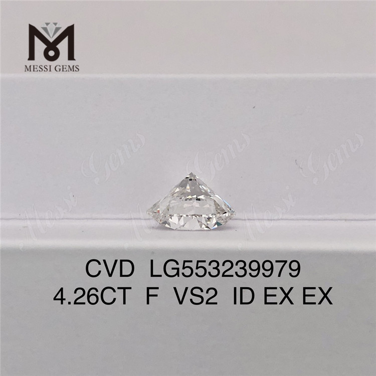 4.26CT F VS2 ID EX EX diamant de laboratoire RD diamant cultivé en laboratoire CVD