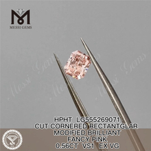 0.56CT HPHT diamant RECTANTGLAR FANCY PINK VS1 EX VG diamant cultivé en laboratoire LG555269071