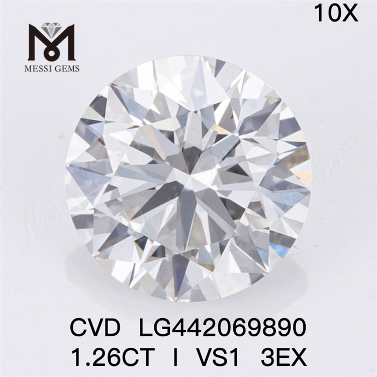 1.26CT I VS1 3EX diamant cultivé en laboratoire 1.25 carat diamant cultivé en laboratoire prix de gros