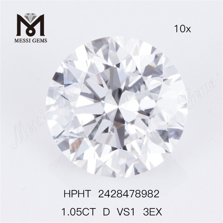 1.05CT D VS1 3EX RD diamants de laboratoire en vrac coupés diamant de laboratoire en vrac blanc