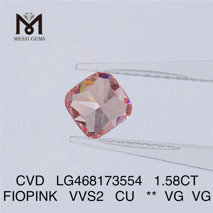 1.58CT FIOPINK VVS2 CU VG VG CVD fournisseur de diamants cultivés en laboratoire LG468173554