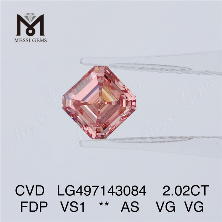2.02CT FANCY DEEP PINK VS1 AS VG VG diamant de laboratoire CVD LG497143084