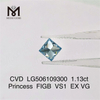 1.13ct Princesse FIGB VS1 EX VG diamant cultivé en laboratoire CVD LG506109300