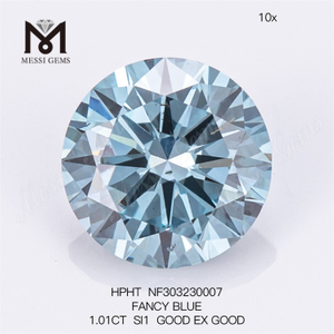 1.01CT FANCY BLUE SI1 BON EX BON prix de gros laboratoire diamant HPHT NF303230007 
