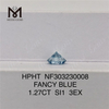 1.27ct si1 3ex diamants de couleur bleu fantaisie cultivés en laboratoire hpht NF303230008