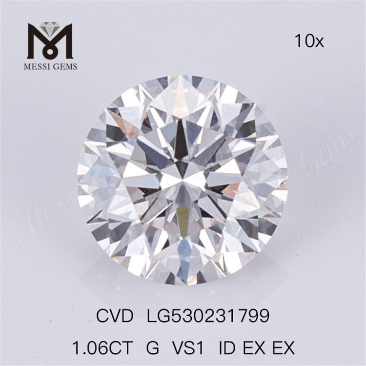 1.06ct G VS Diamants synthétiques en vrac Ronnd Cvd Diamond Wholesale