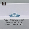4.56CT VS1 EX EX CVD MQ FANTAISIE VIVID Diamant de laboratoire bleu LG578349019