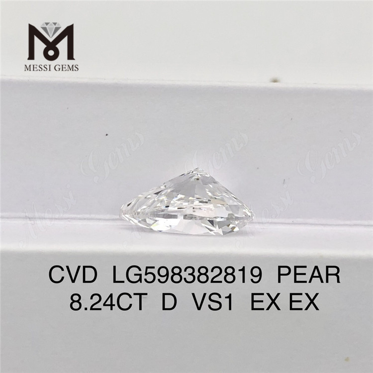 8.24CT D VS1 PEAR CVD laboratoire fabriqué diamants prix de gros 丨 Messigems LG598382819