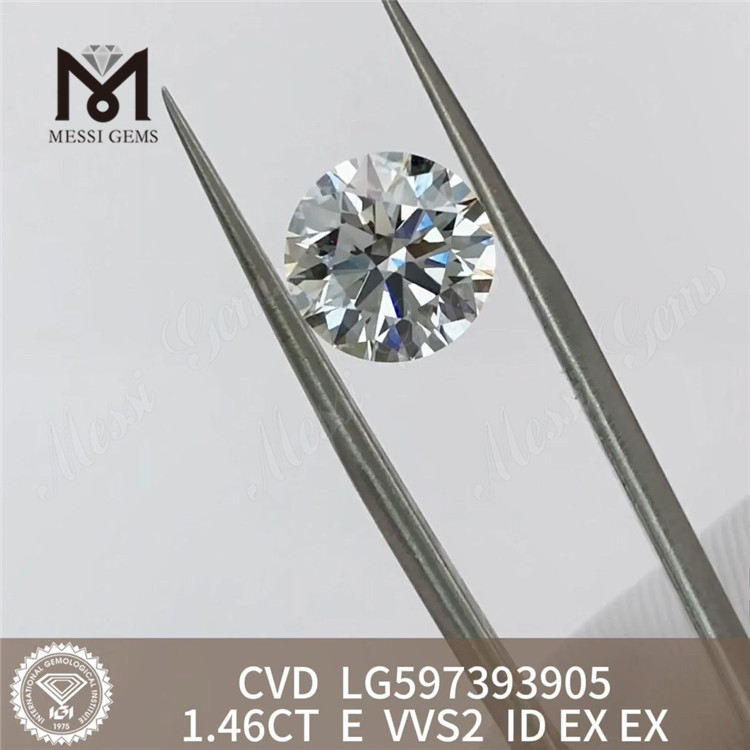Diamant cvd cultivé en laboratoire 1,46 CT E VVS2 ID EX EX pour des designs époustouflants LG597393905 