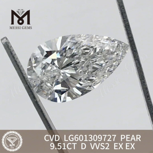 9.51CT D VVS2 POIRE CVD cvd diamant en vrac LG601309727 